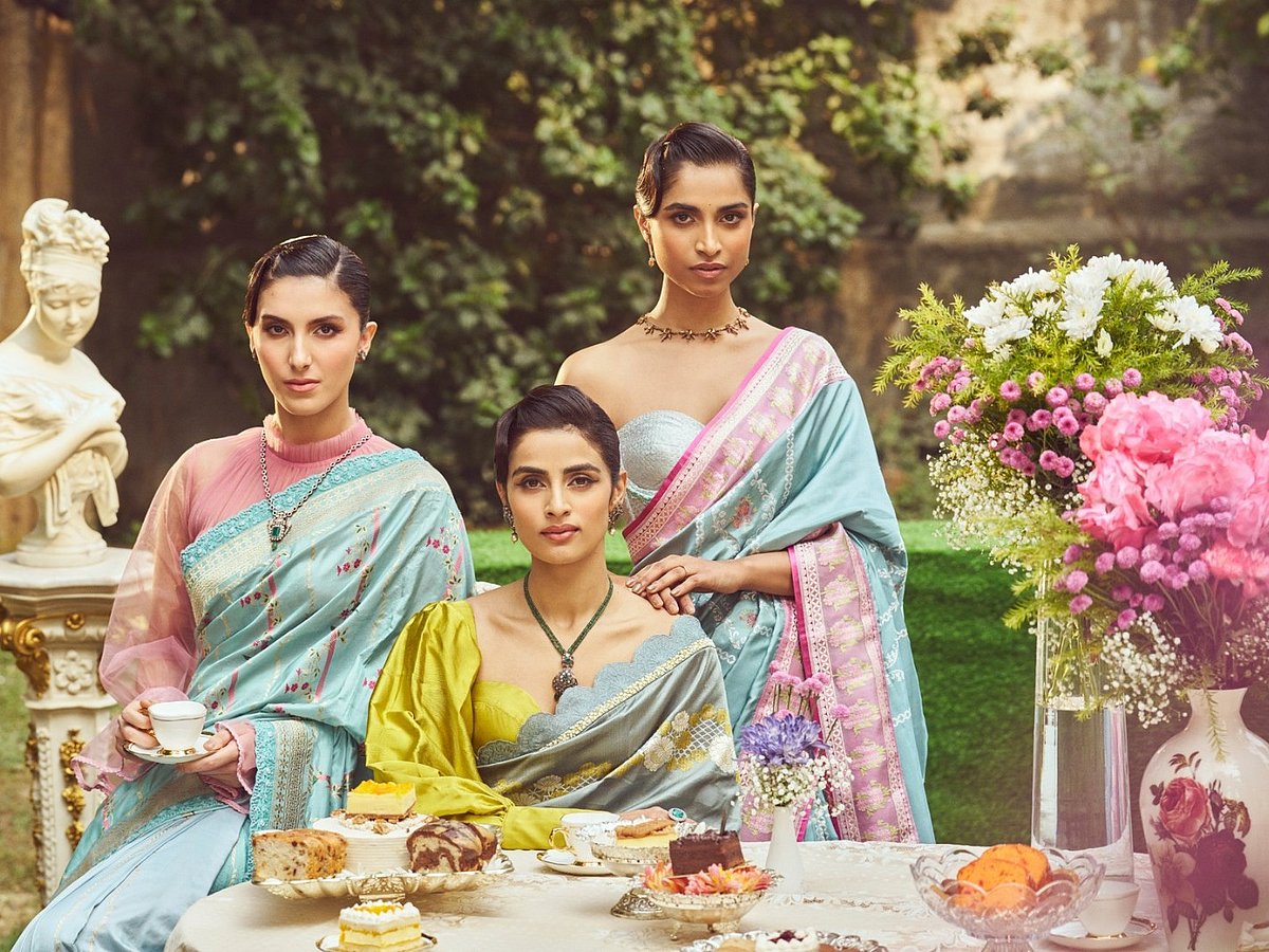 This fashion collection is a beautiful confluence of East and West